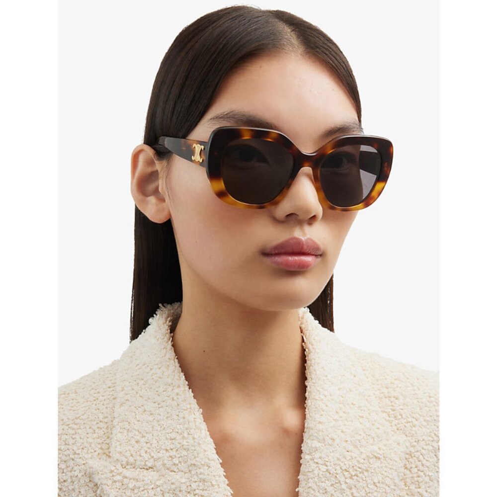 Celine Triomphe Butterfly Sunglasses in Havana
